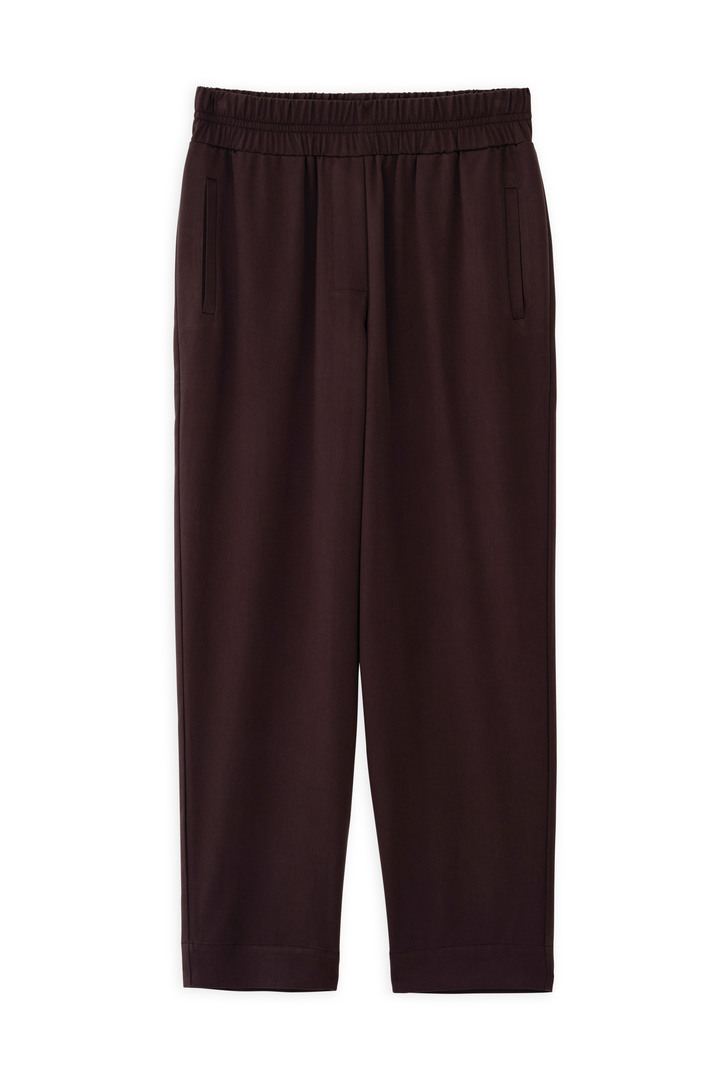 HEAVY TWILL JOGGER PANTS DARK BORDEAUX