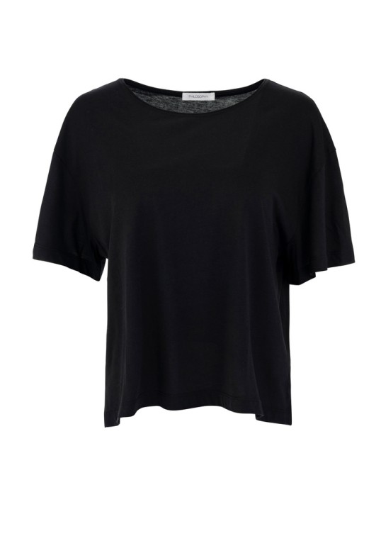 ORGANIC JERSEY CROPPED T-SHIRT BLACK