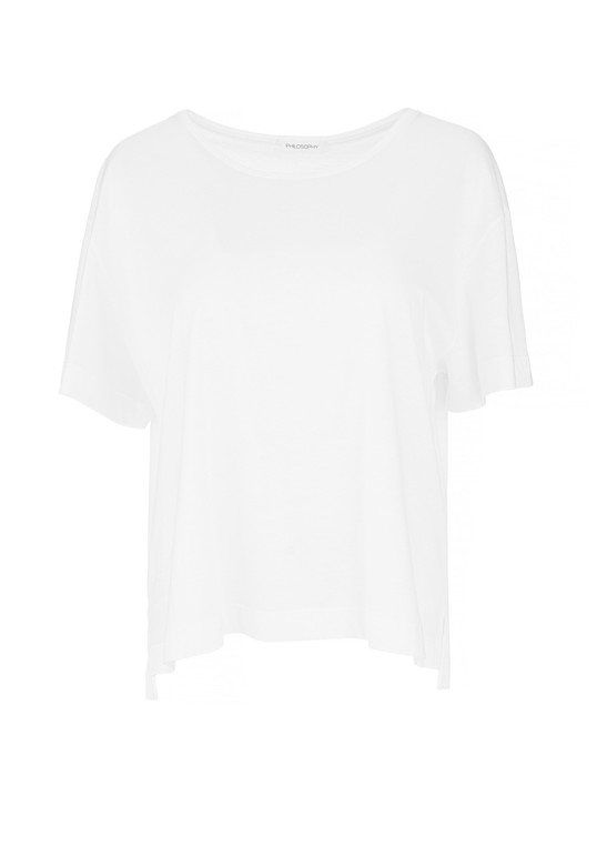 ORGANIC JERSEY CROPPED T-SHIRT WHITE