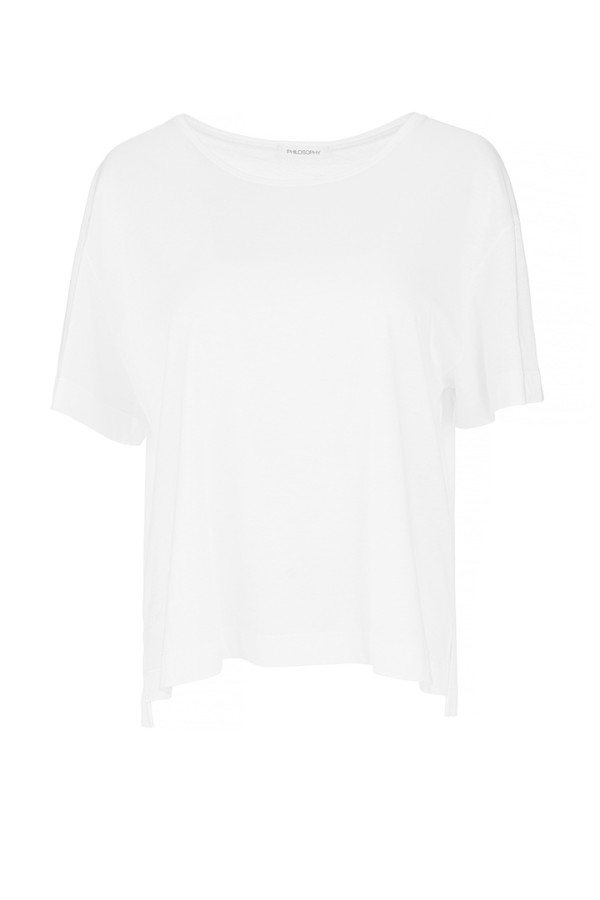 ORGANIC JERSEY CROPPED T-SHIRT WHITE