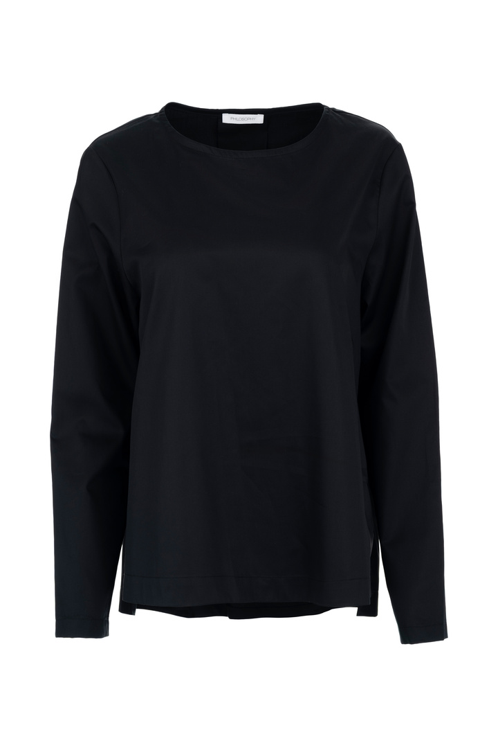 POPLIN BLOUSE BLACK