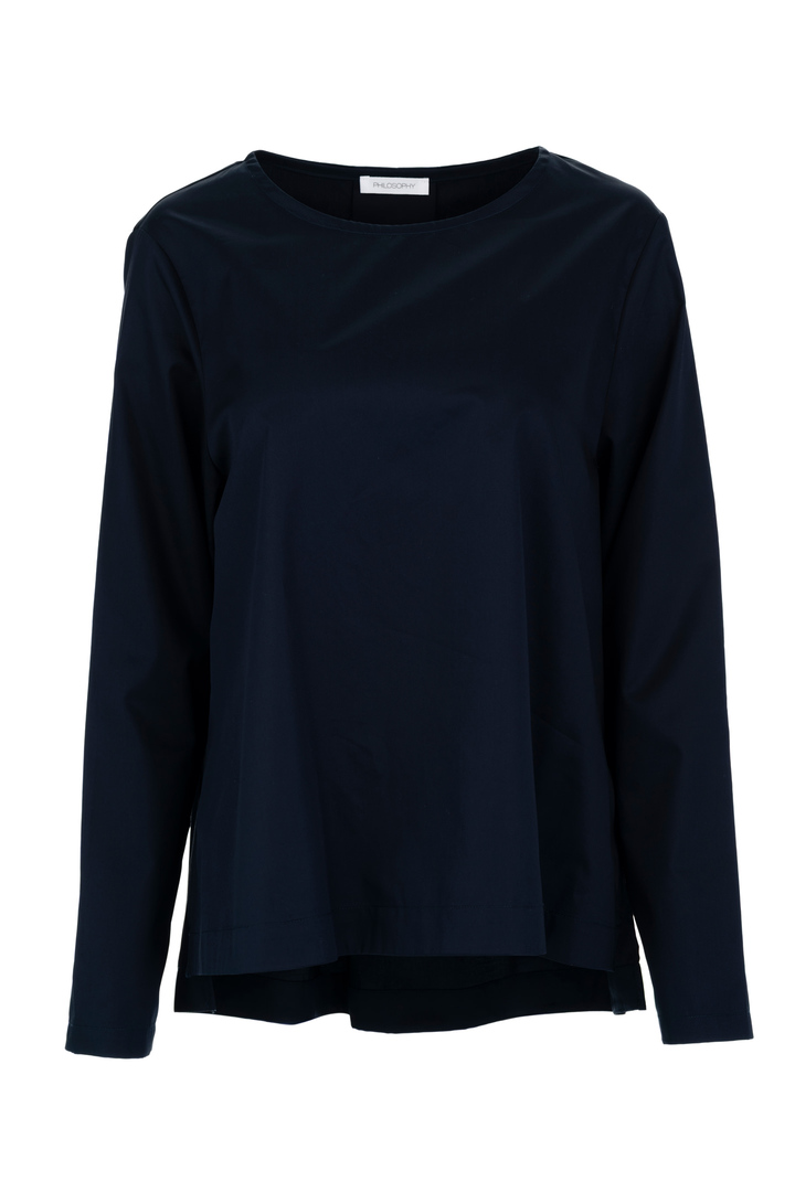POPLIN BLOUSE DARK BLUE