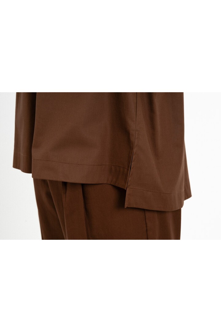 POPLIN BLOUSE DARK BROWN