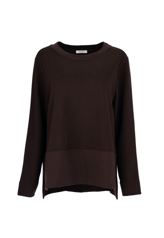 FUTTER SWEATSHIRT DARK BROWN