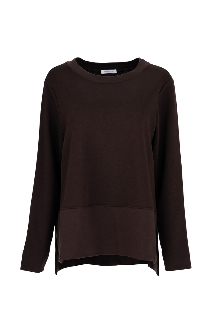 FUTTER SWEATSHIRT DARK BROWN