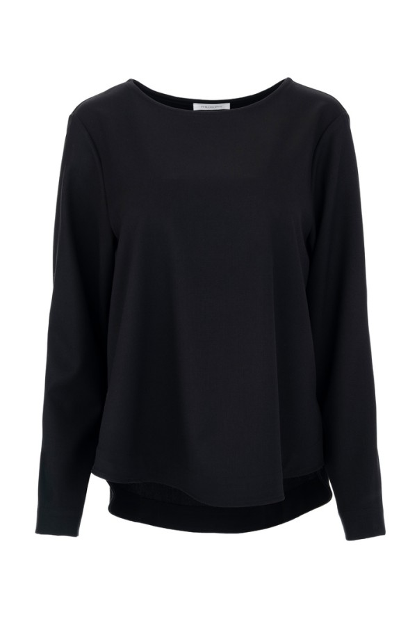 LIGHT T/R BLOUSE BLACK