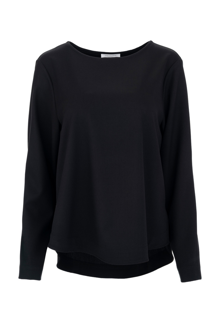 LIGHT T/R BLOUSE BLACK