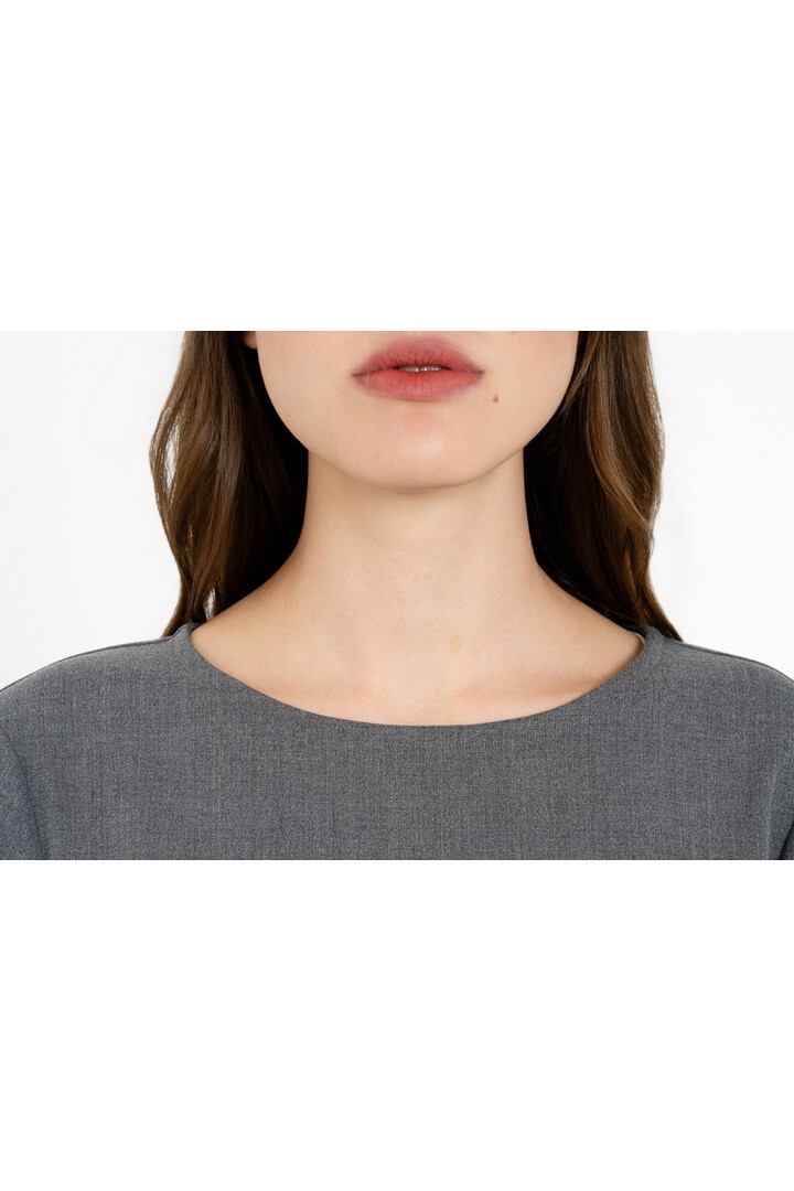 LIGHT T/R BLOUSE GREY MELANGE