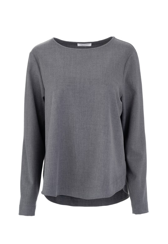 LIGHT T/R BLOUSE GREY MELANGE