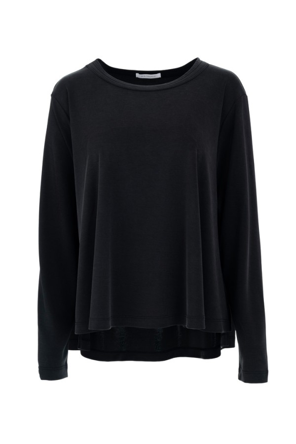 CUPRO PIQUE TOP OFF BLACK