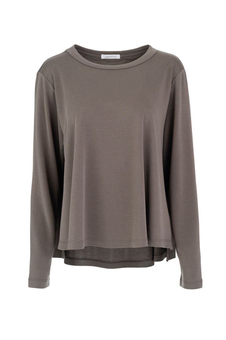 CUPRO PIQUE TOP TAUPE