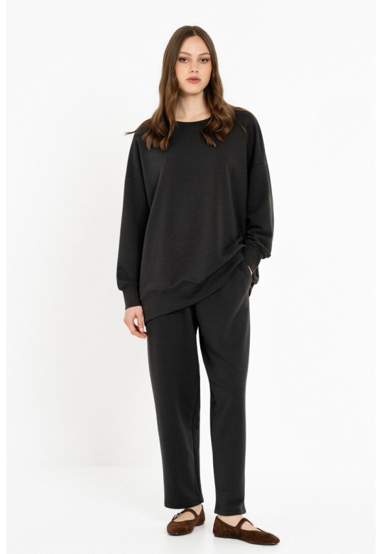 FUTTER OVERSIZED SWEATSHIRT DARK BROWN