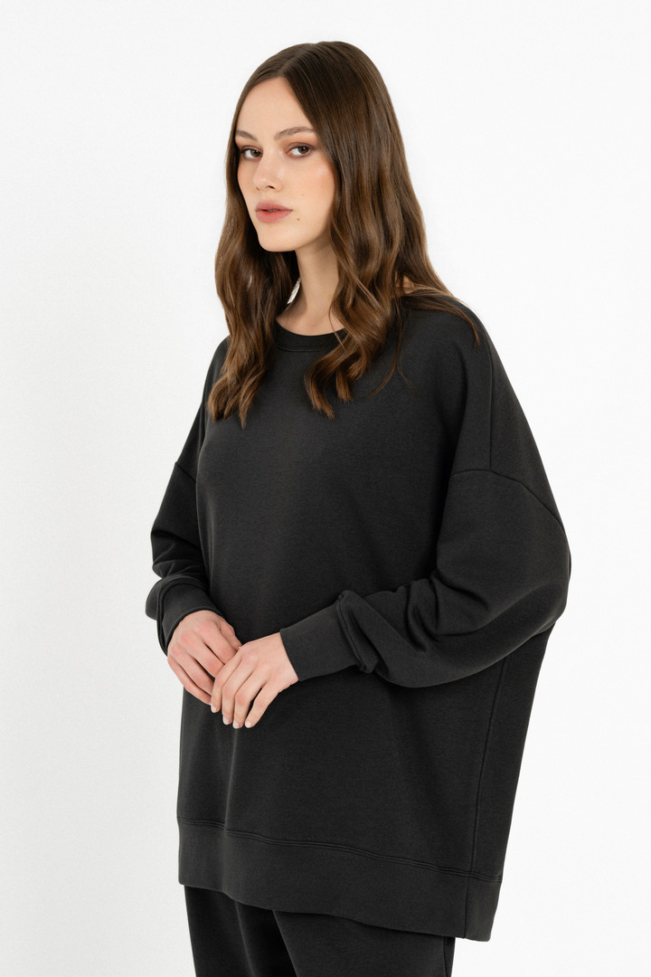 FUTTER OVERSIZED SWEATSHIRT DARK BROWN