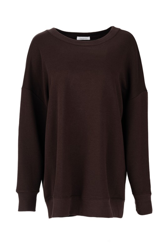 FUTTER OVERSIZED SWEATSHIRT DARK BROWN