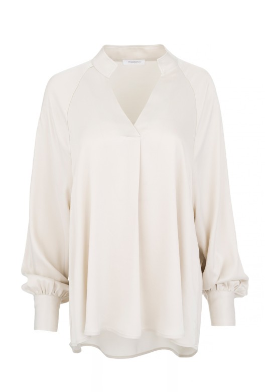 CUPRO VISCOSE BLOUSE CREAM