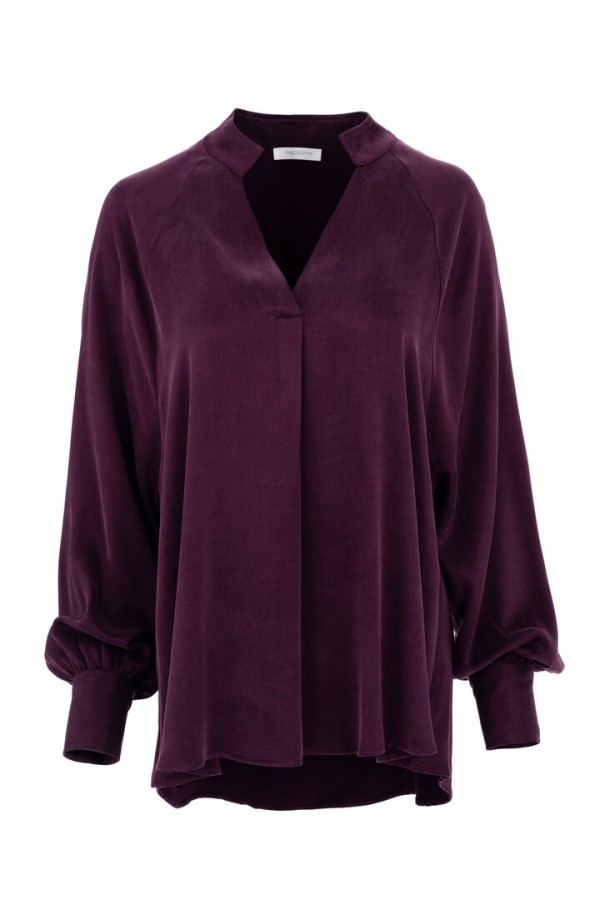 CUPRO VISCOSE BLOUSE PURPLE