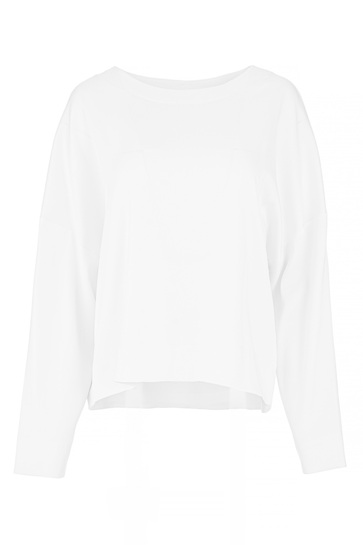 SATIN SANDWASHED TOP OFF WHITE