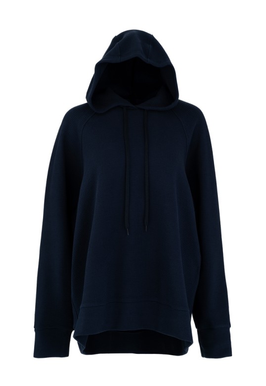 FUTTER WAFFLE HOODIED SWEATSHIRT DARK BLUE
