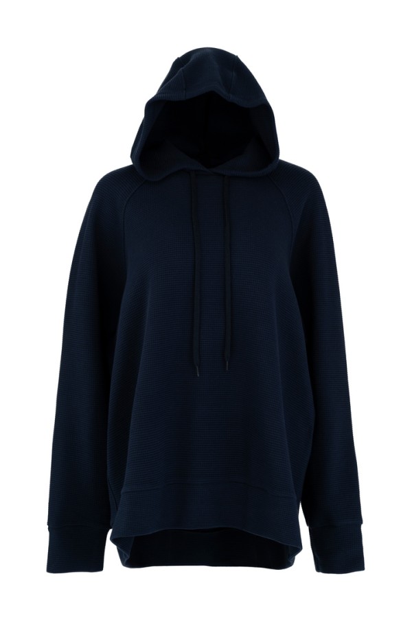 FUTTER WAFFLE HOODIED SWEATSHIRT DARK BLUE