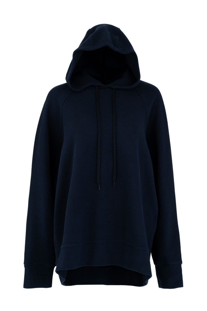 FUTTER WAFFLE HOODIED SWEATSHIRT DARK BLUE