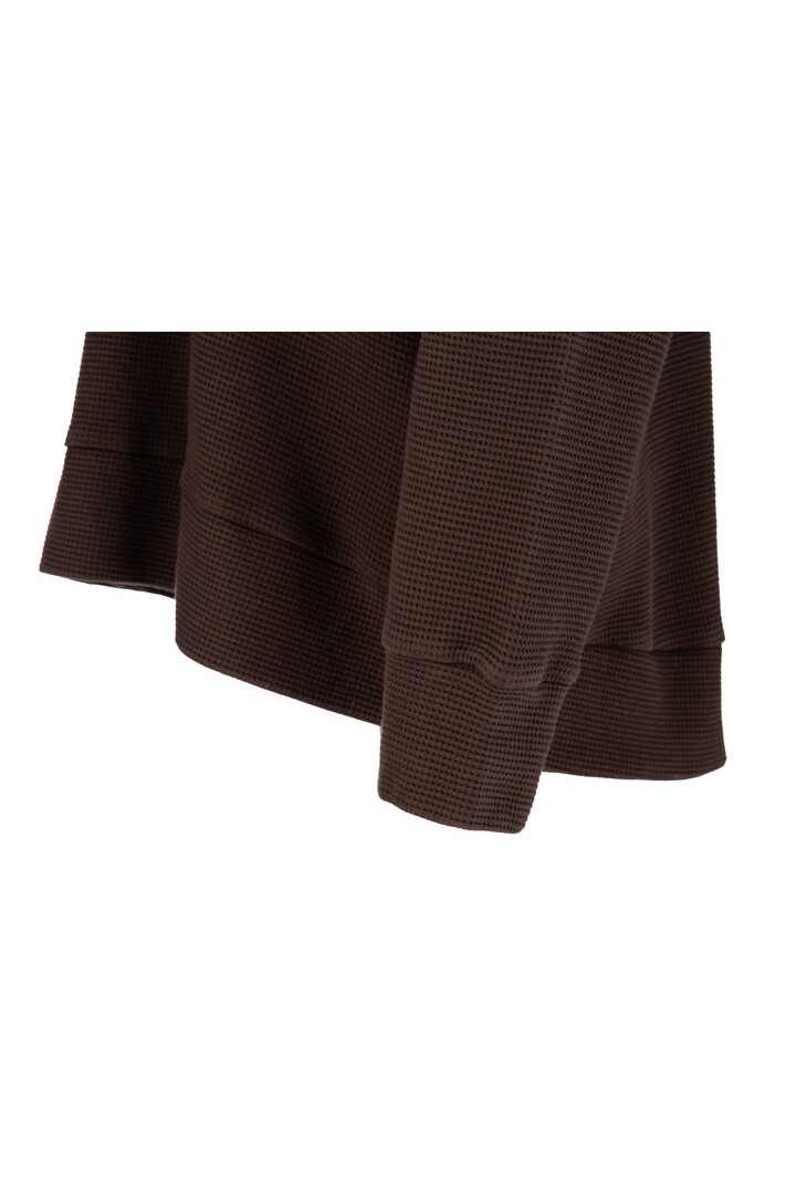 FUTTER WAFFLE HOODIED SWEATSHIRT DARK BROWN