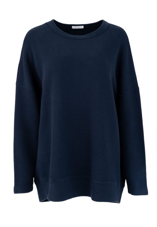 FUTTER WAFFLE OVERSIZED SWEATSHIRT DARK BLUE
