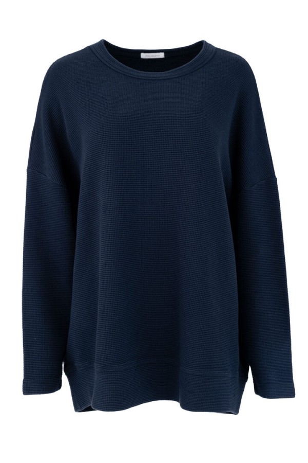 FUTTER WAFFLE OVERSIZED SWEATSHIRT DARK BLUE