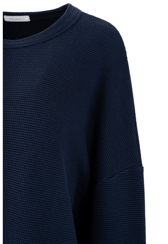 FUTTER WAFFLE OVERSIZED SWEATSHIRT DARK BLUE
