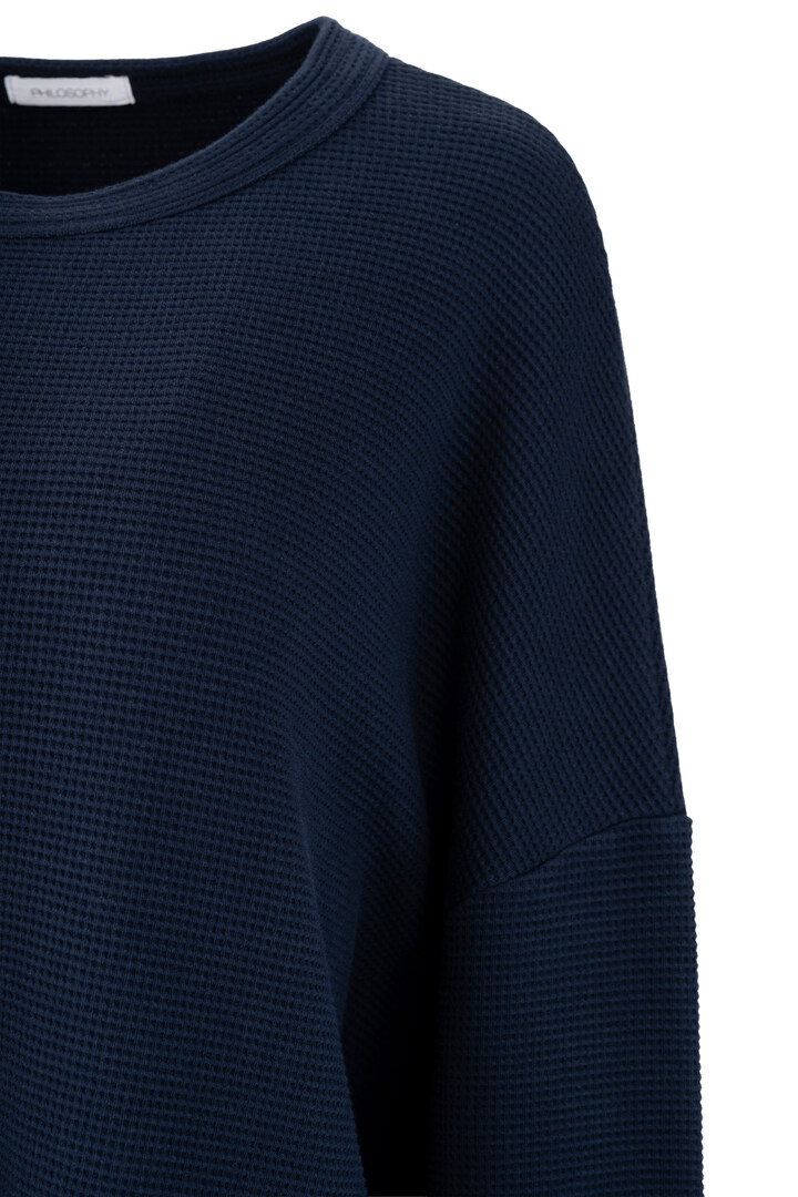 FUTTER WAFFLE OVERSIZED SWEATSHIRT DARK BLUE