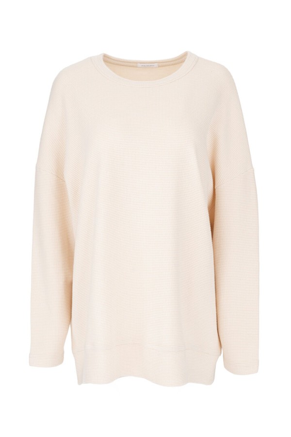 FUTTER WAFFLE OVERSIZED SWEATSHIRT DUSTY WHITE