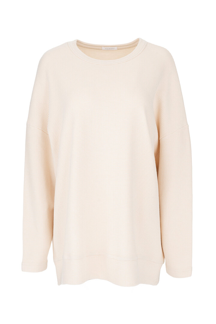 FUTTER WAFFLE OVERSIZED SWEATSHIRT DUSTY WHITE
