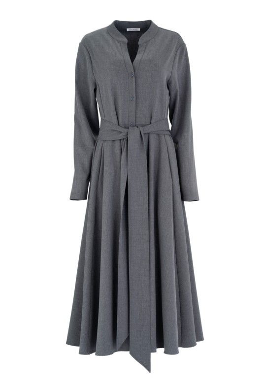 LIGHT T/R SHIRTDRESS GREY MELANGE