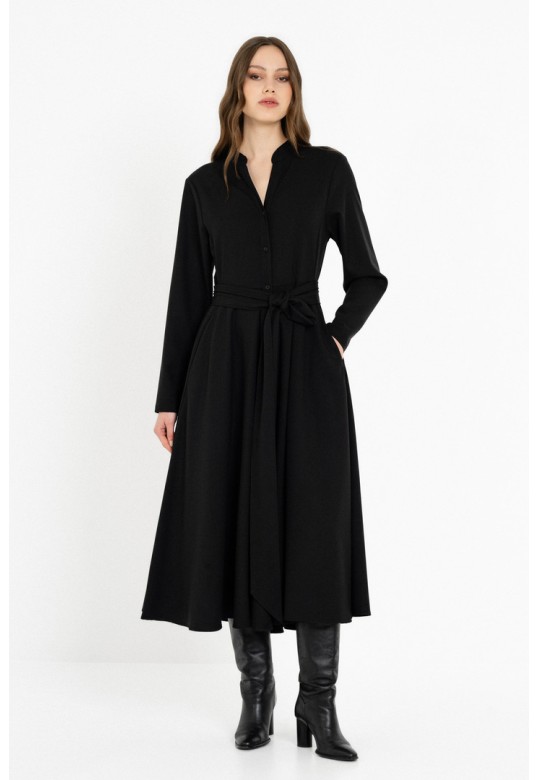 LIGHT T/R SHIRTDRESS BLACK