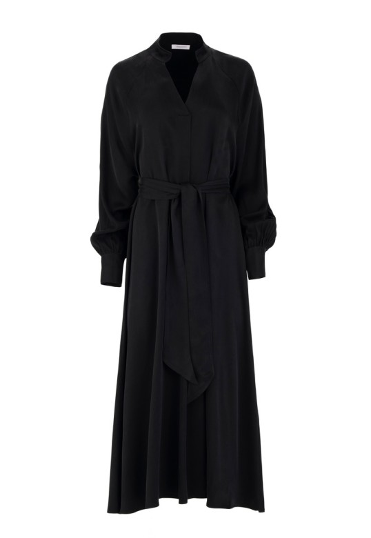 CUPRO VISCOSE DRESS BLACK