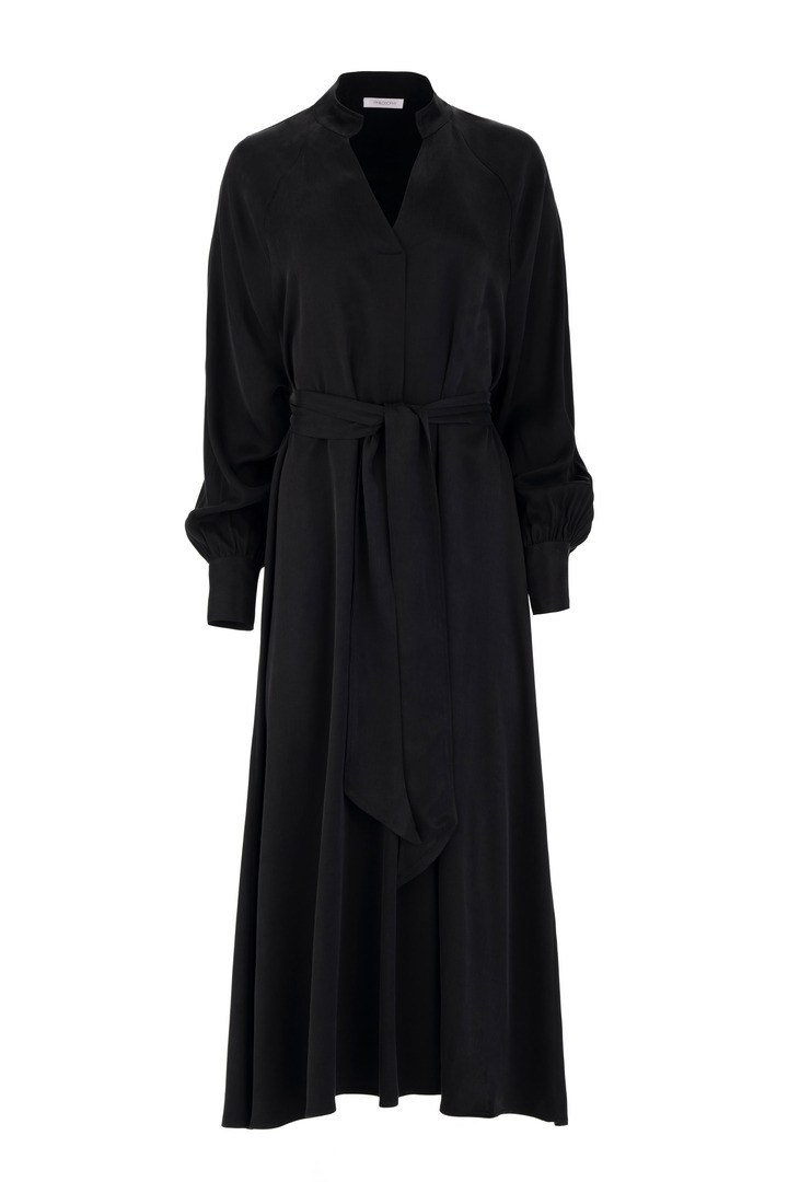 CUPRO VISCOSE DRESS BLACK