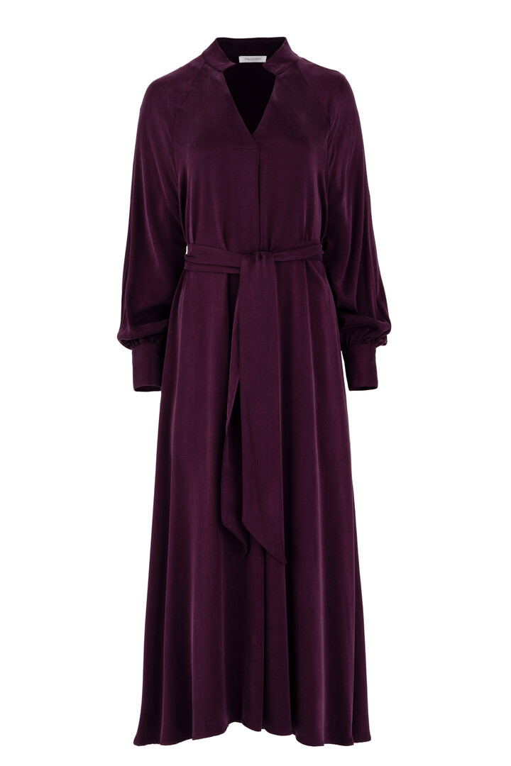 CUPRO VISCOSE DRESS PURPLE