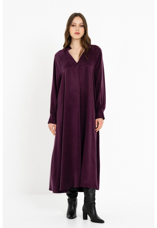 CUPRO VISCOSE DRESS PURPLE