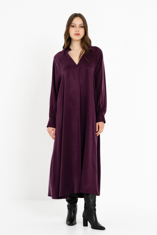 CUPRO VISCOSE DRESS PURPLE