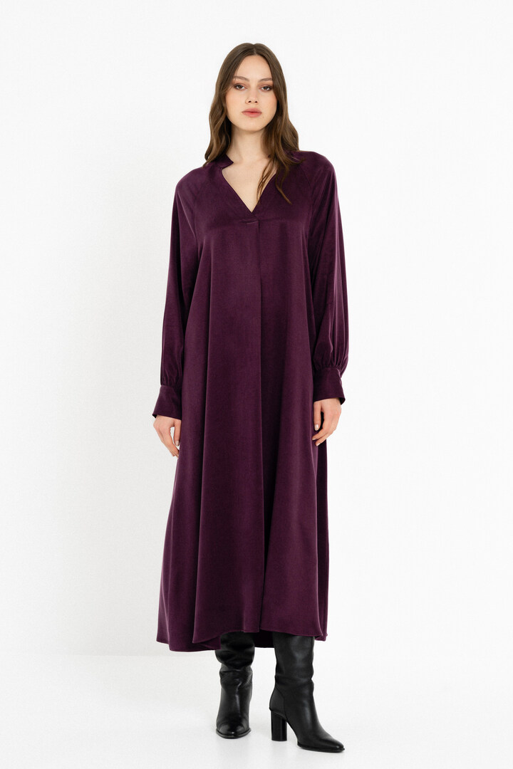 CUPRO VISCOSE DRESS PURPLE