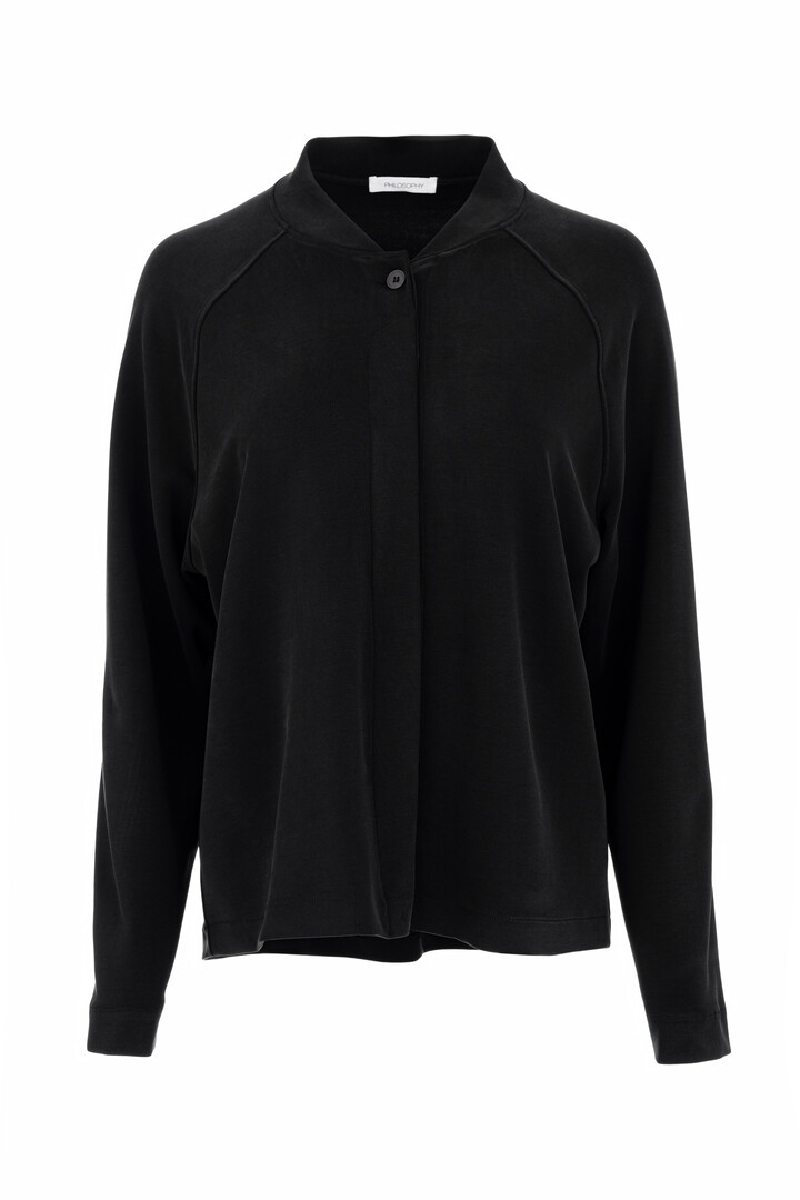 HEAVY RIB SANDWASHED JACKET BLACK