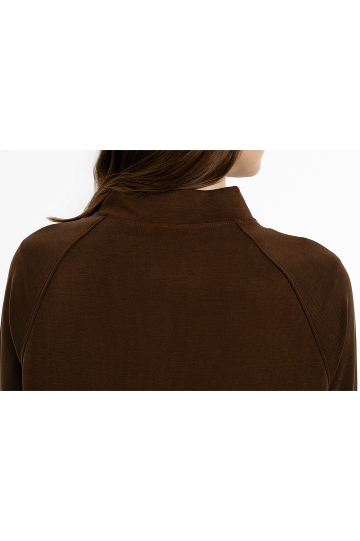 HEAVY RIB SANDWASHED JACKET DARK BROWN