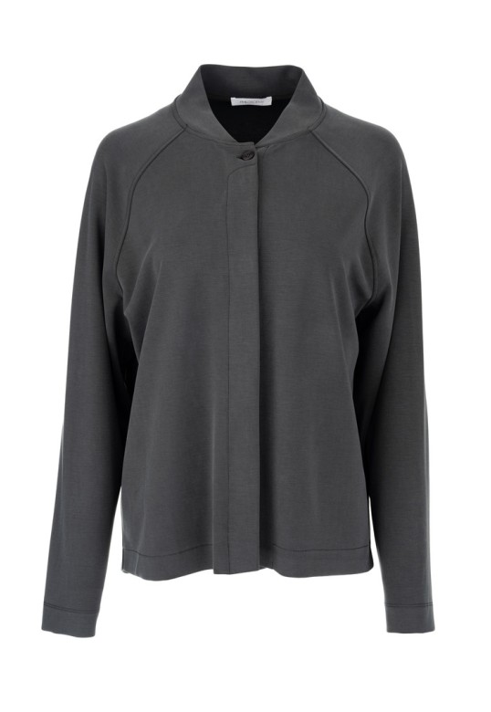HEAVY RIB SANDWASHED JACKET GREY