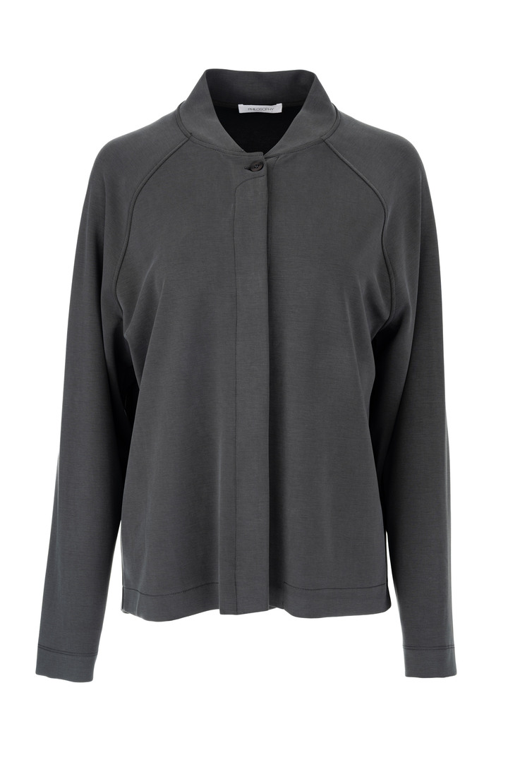 HEAVY RIB SANDWASHED JACKET GREY