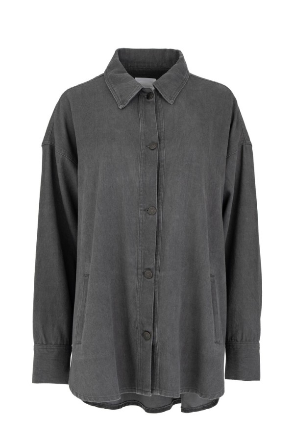 TWILL FADE OUT OVERSHIRT ANTHRACITE