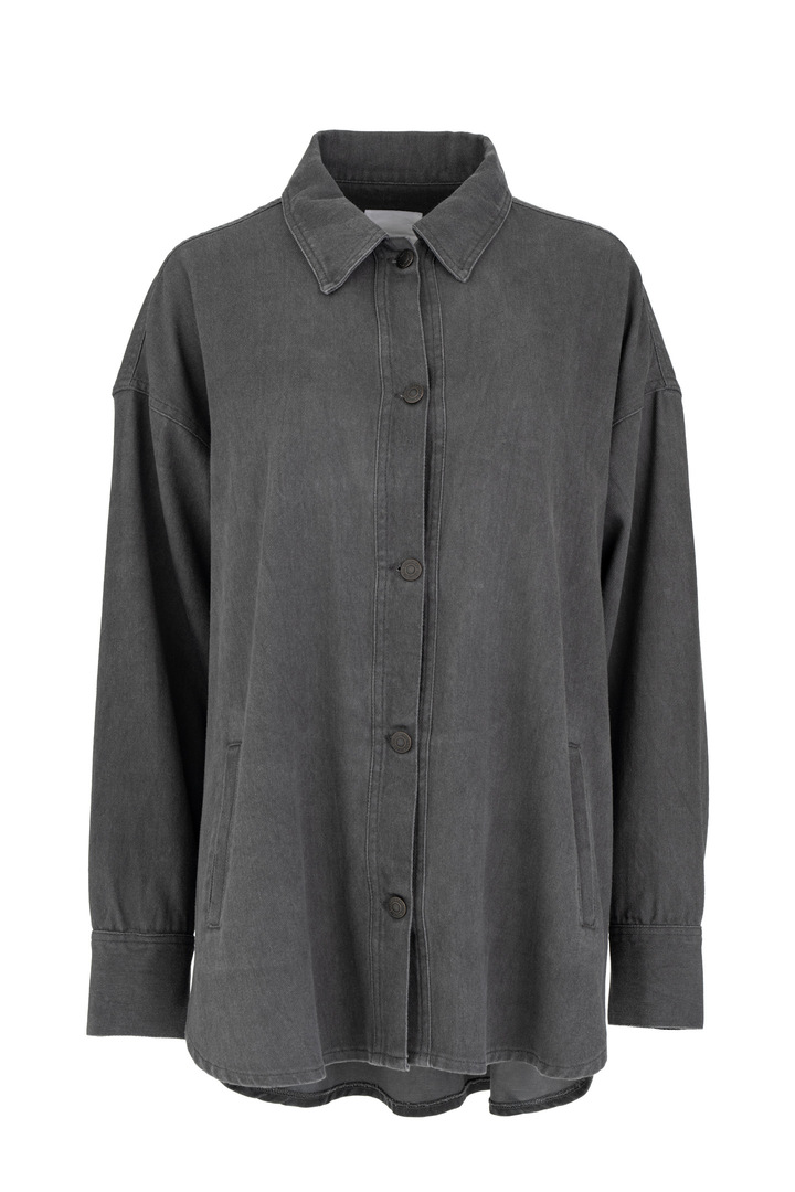 TWILL FADE OUT OVERSHIRT ANTHRACITE