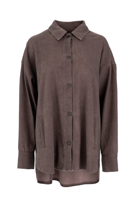 TWILL FADE OUT OVERSHIRT BORDEAUX
