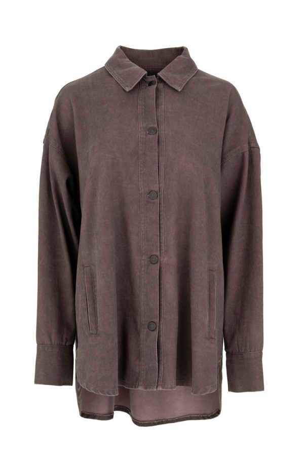 TWILL FADE OUT OVERSHIRT BORDEAUX
