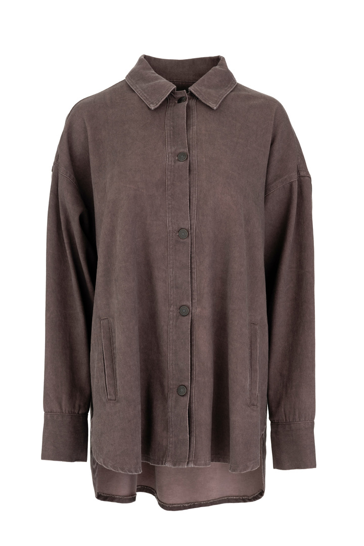 TWILL FADE OUT OVERSHIRT BORDEAUX