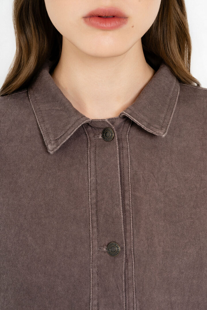 TWILL FADE OUT OVERSHIRT BORDEAUX