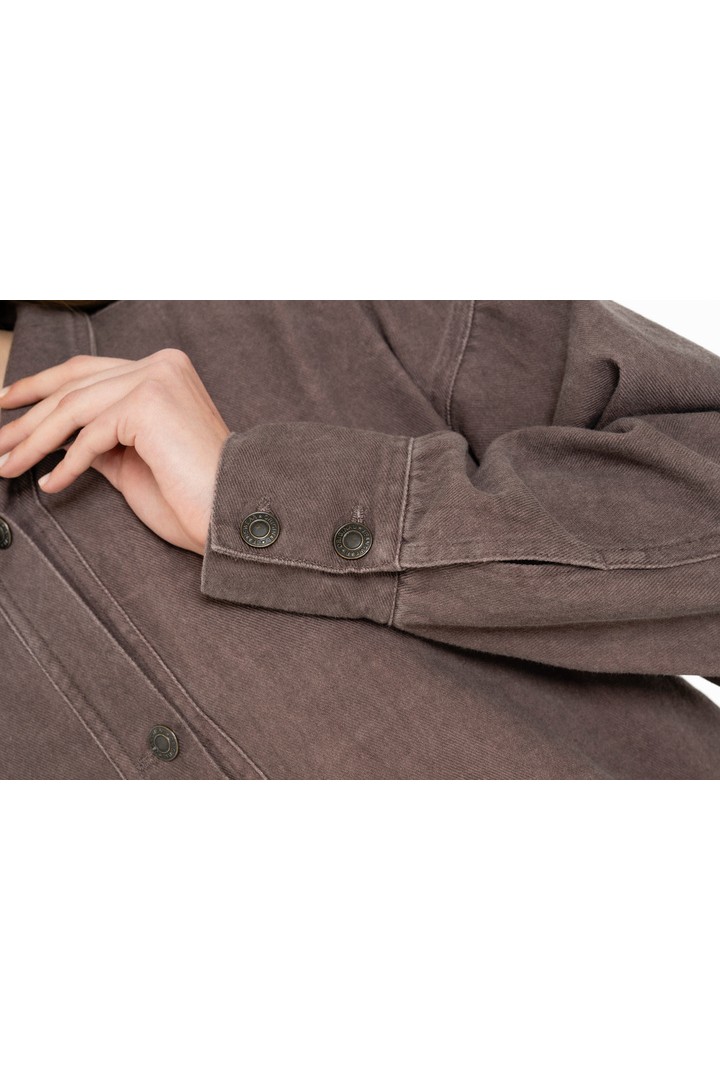 TWILL FADE OUT OVERSHIRT BORDEAUX